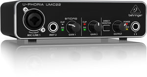 Behringer U-Phoria UMC22 Audiophile 2x2, 48kHz USB Audio Interface