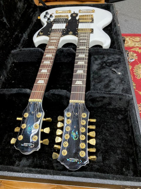 Custom Double Neck Electric Guitar in Hard Case Secondhand