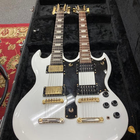 Custom Double Neck Electric Guitar in Hard Case Secondhand