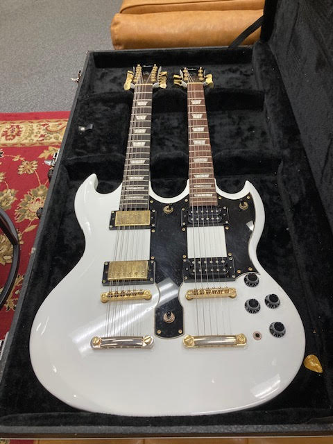 Custom Double Neck Electric Guitar in Hard Case Secondhand