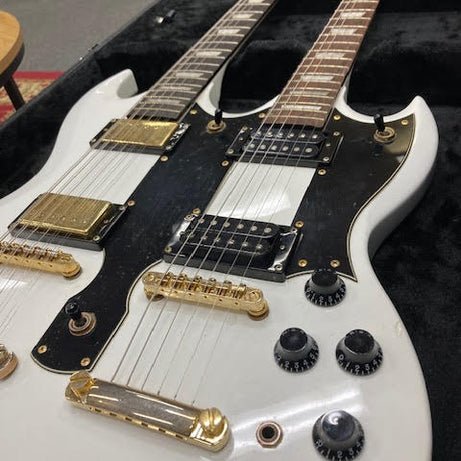 Custom Double Neck Electric Guitar in Hard Case Secondhand