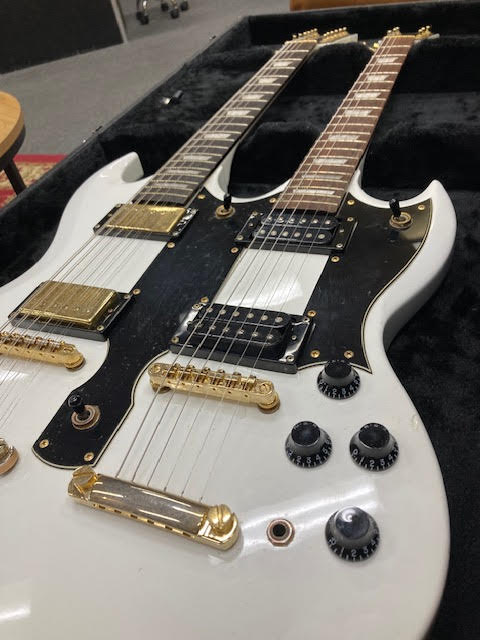 Custom Double Neck Electric Guitar in Hard Case Secondhand