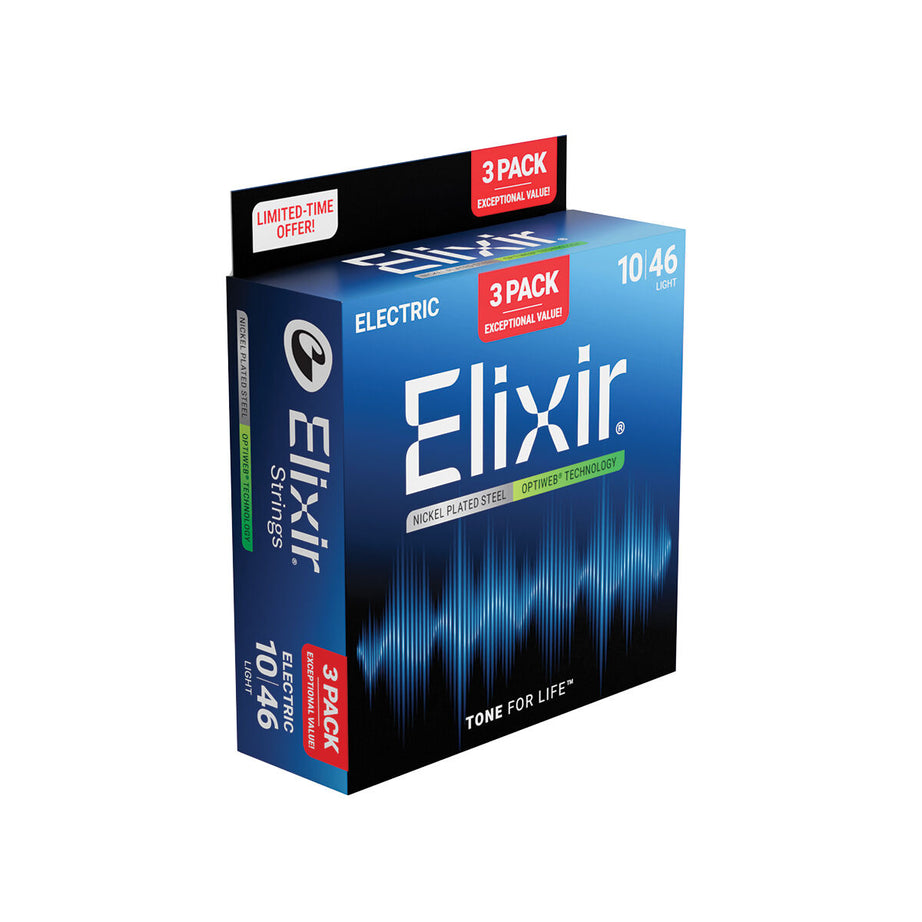 Elixir Optiweb Electric 10-46 Light 3-Pack