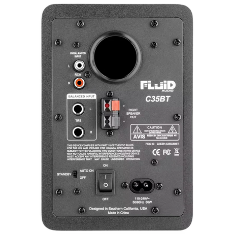 Fluid Audio C35BT Active 3.5” Two-Way Studio Reference Monitor (Pair)
