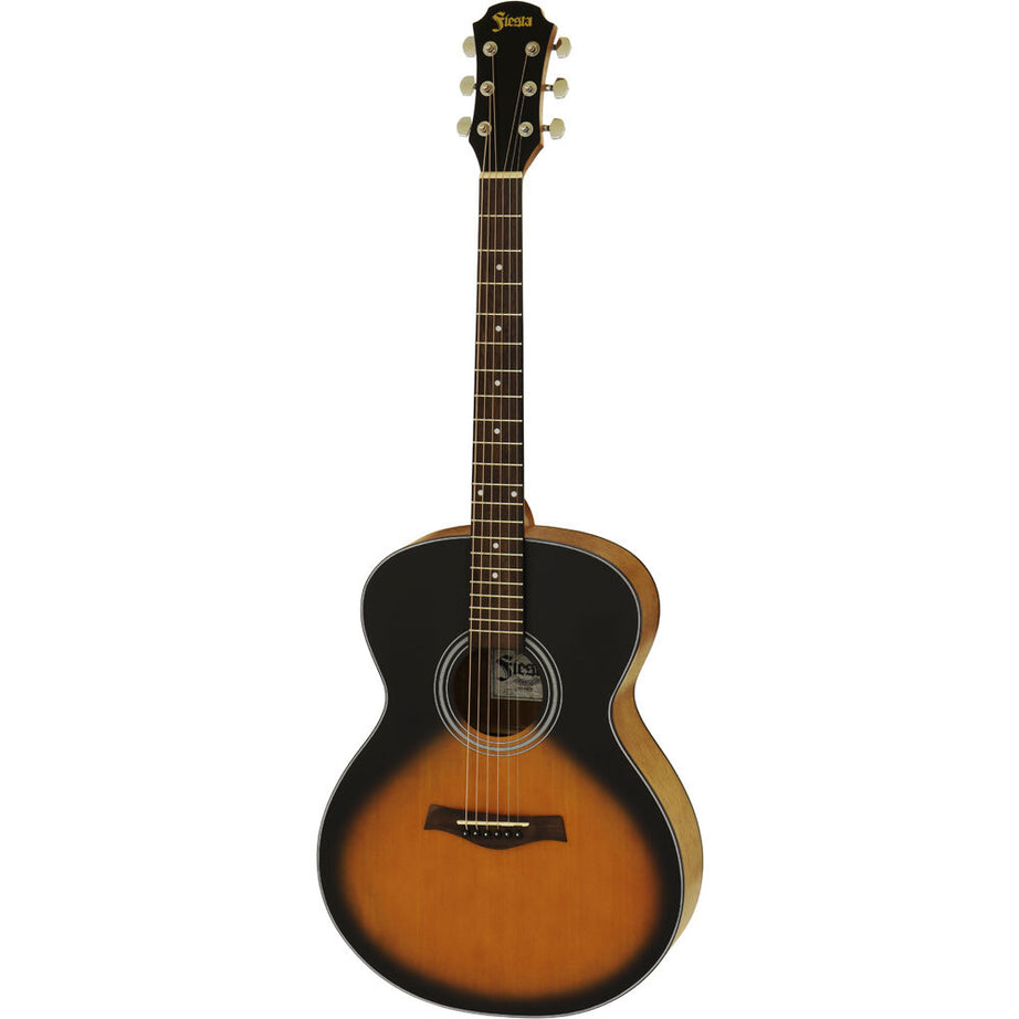 Aria Fiesta Series Folk Acoustic Guitar in Tobacco Sunburst Matte Finish The Perfect Choice for Beginners!