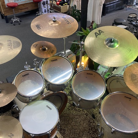 Sonor Special Edition 6 Piece Drum Kit Pearl white W/hardware,Cymbals & Stool (Pre-Owned)