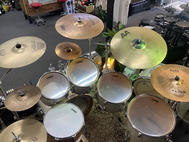 Sonor Special Edition 6 Piece Drum Kit Pearl white W/hardware,Cymbals & Stool (Pre-Owned)