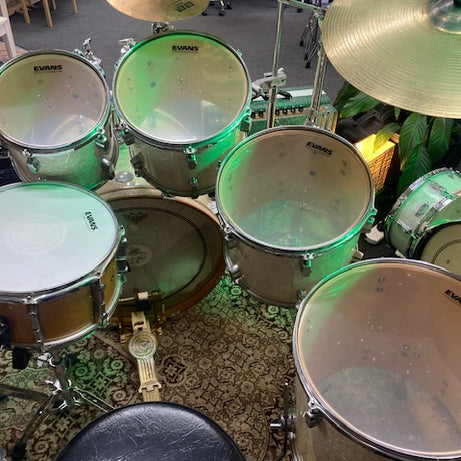 Sonor Special Edition 6 Piece Drum Kit Pearl white W/hardware,Cymbals & Stool (Pre-Owned)