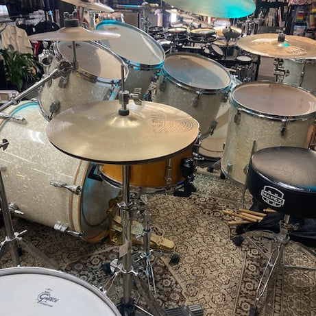 Sonor Special Edition 6 Piece Drum Kit Pearl white W/hardware,Cymbals & Stool (Pre-Owned)