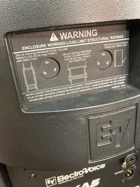 EV ZXA5 powered loudspeakers (PAIR) Preowned