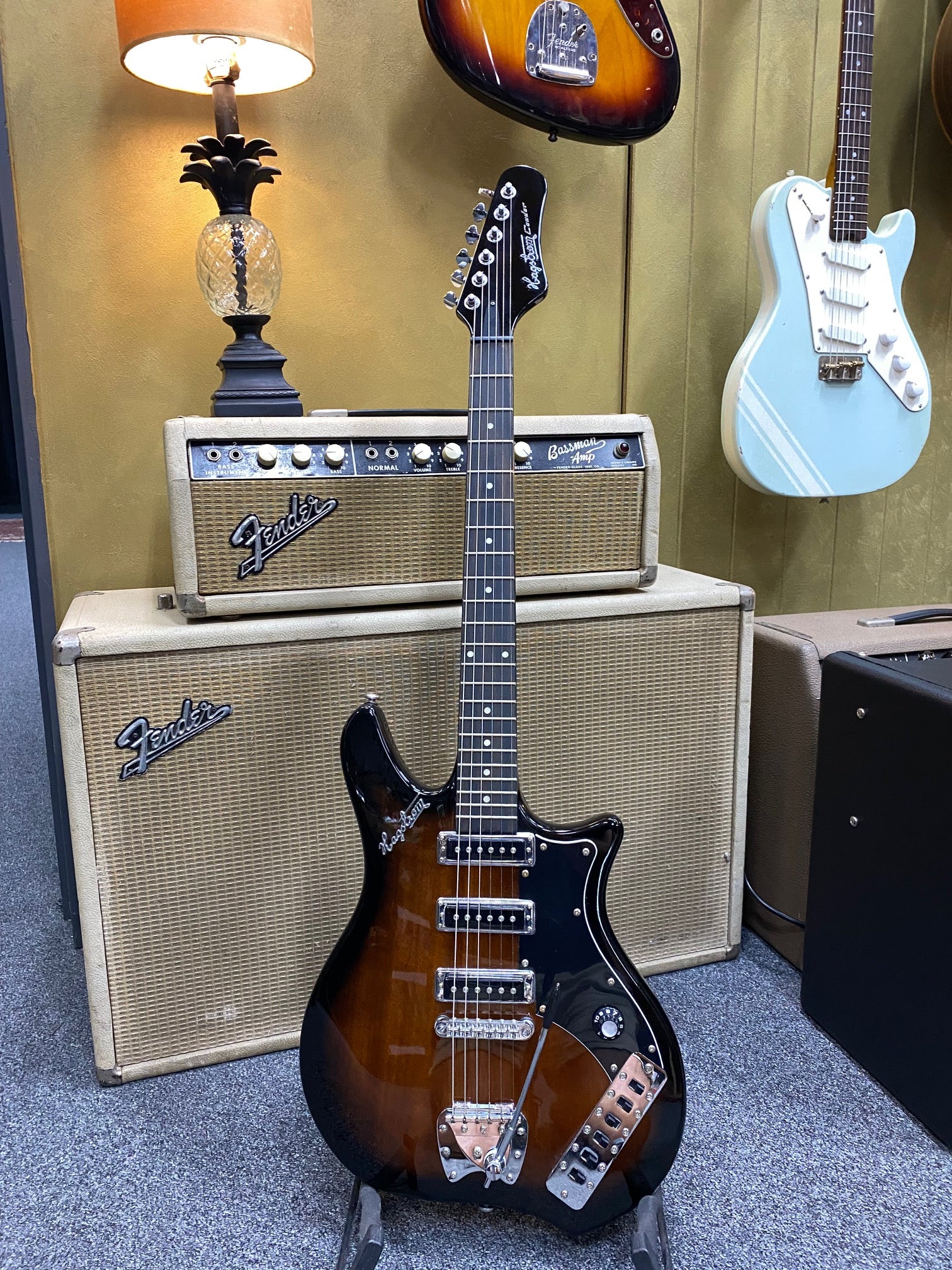 Hagstrom Condor Brownburst Electric Guitar in Hardcase