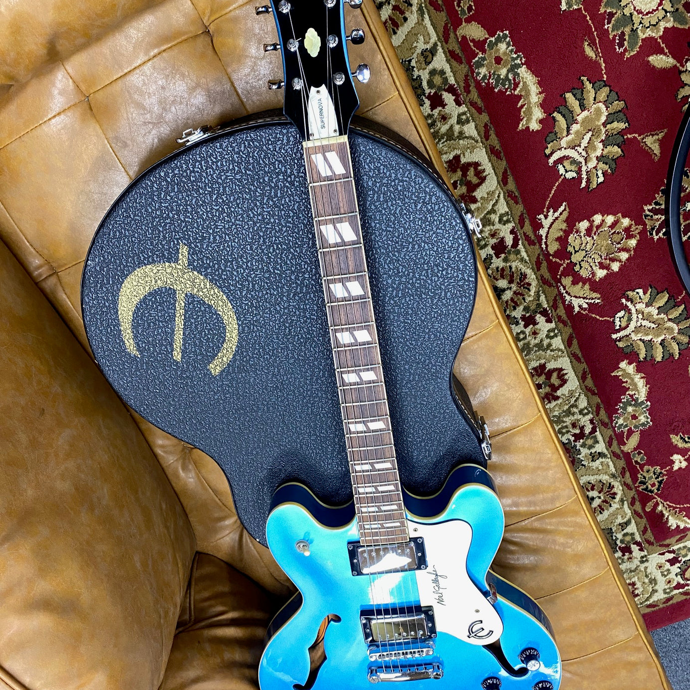 Epiphone Supernova Noel Gallagher 2000 Electric in Blue with Original Hard Case