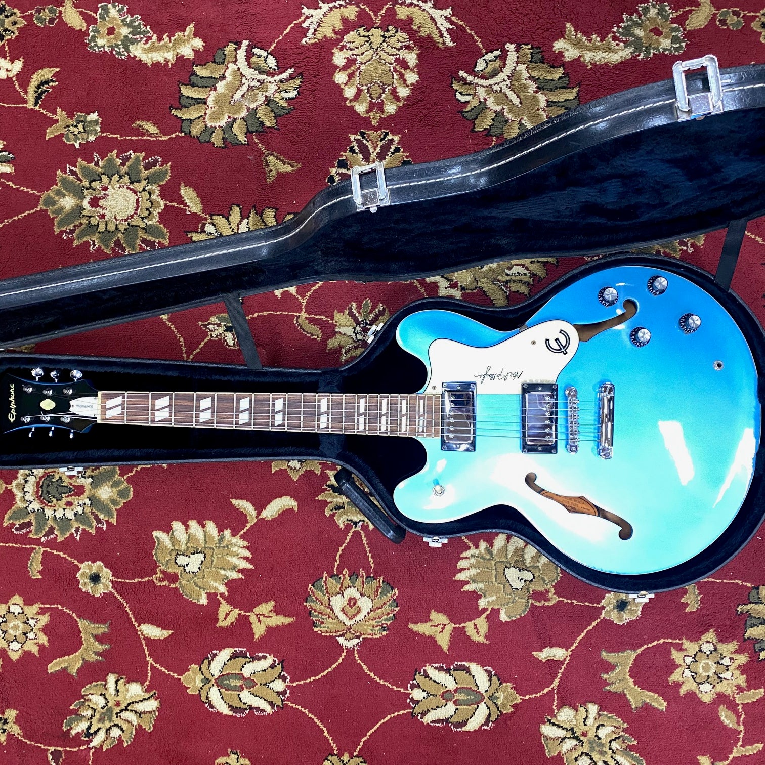 Epiphone Supernova Noel Gallagher 2000 Electric in Blue with Original Hard Case