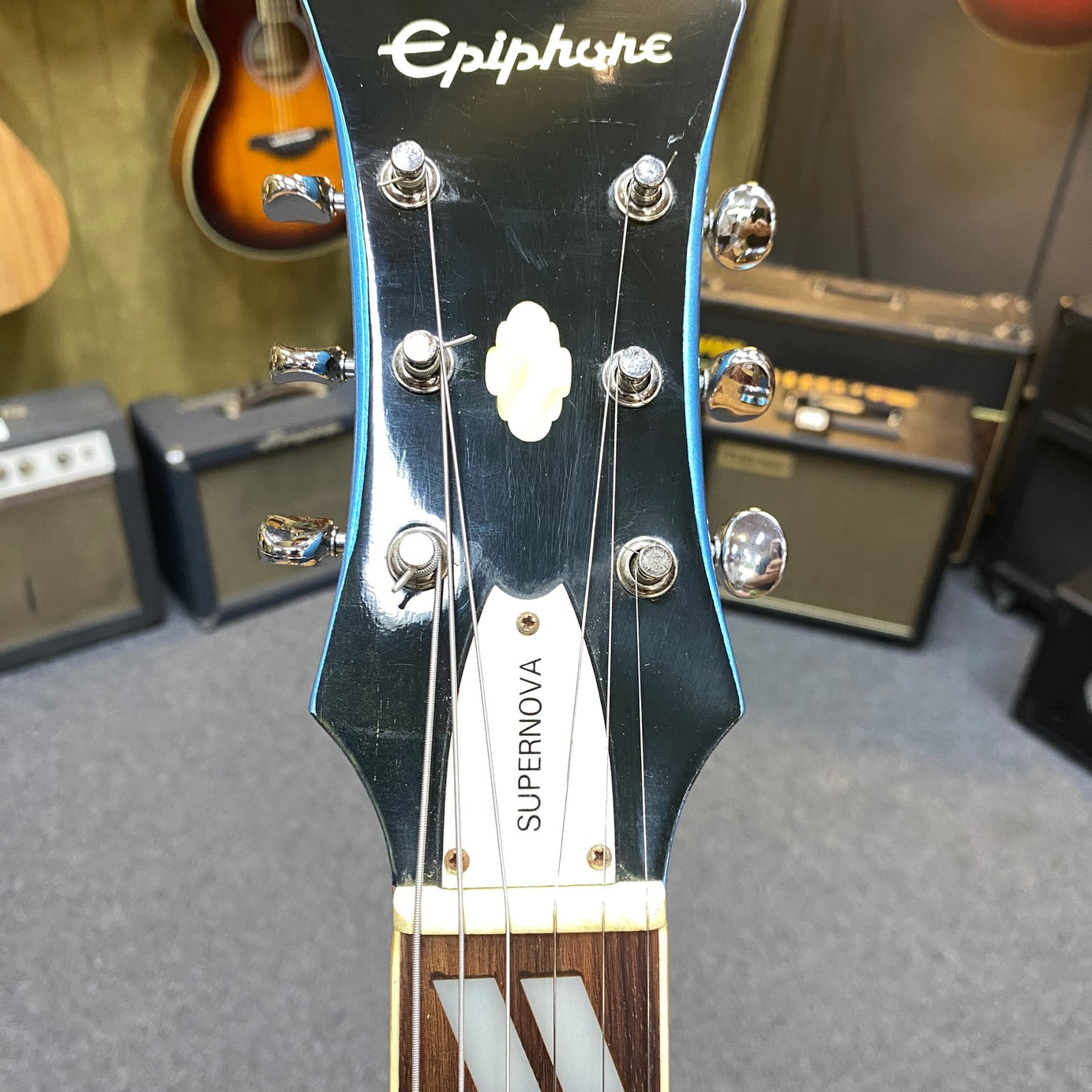 Epiphone Supernova Noel Gallagher 2000 Electric in Blue with Original Hard Case