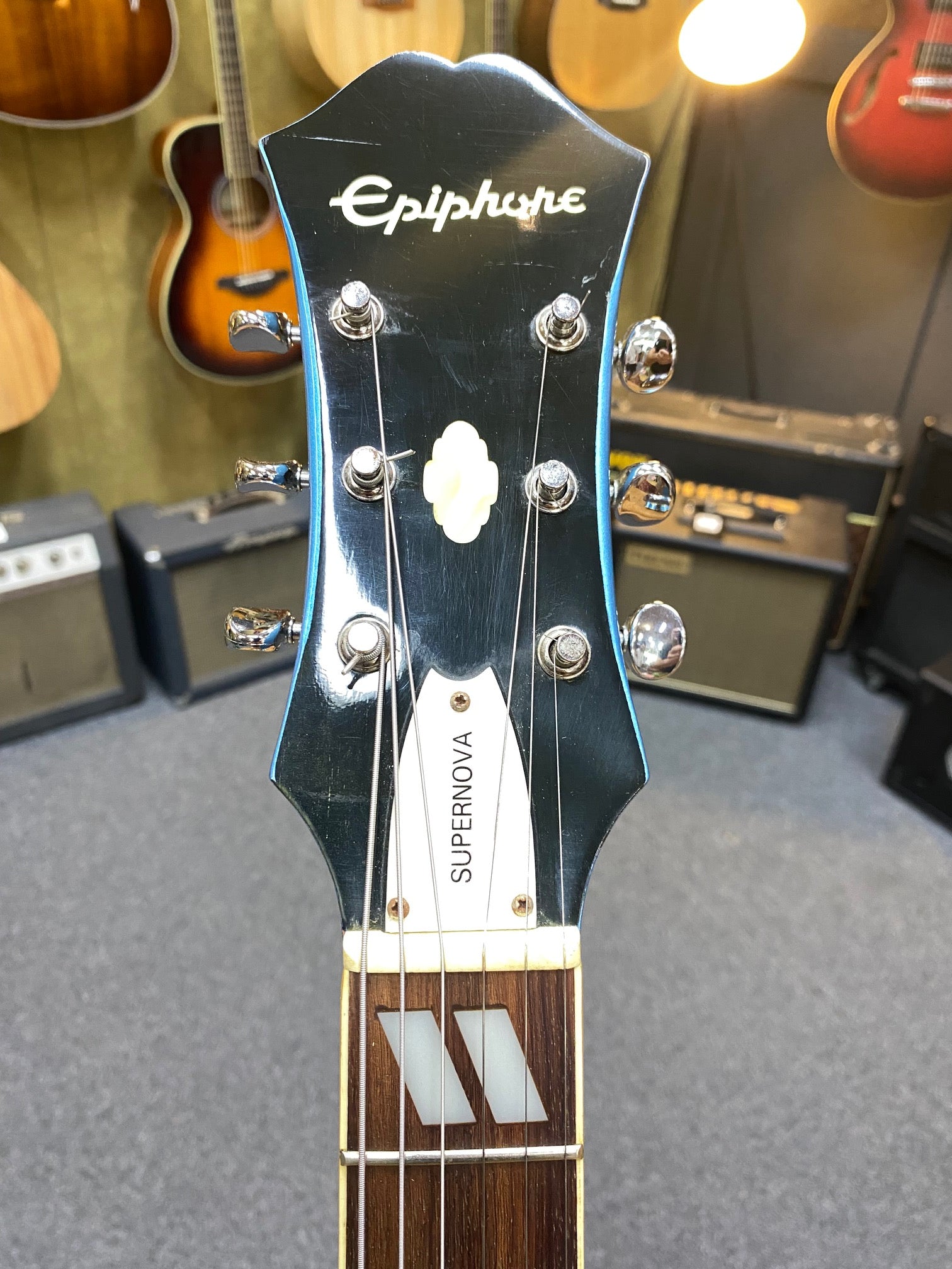 Epiphone Supernova Noel Gallagher 2000 Electric in Blue with Original Hard Case