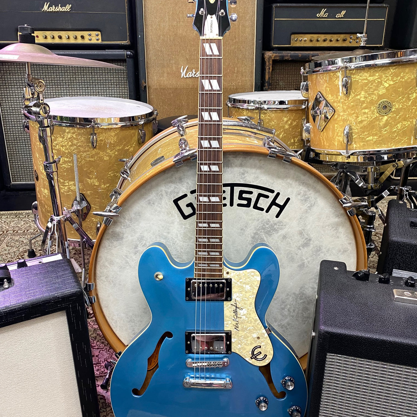 Epiphone Supernova Noel Gallagher 2000 Electric in Blue with Original Hard Case