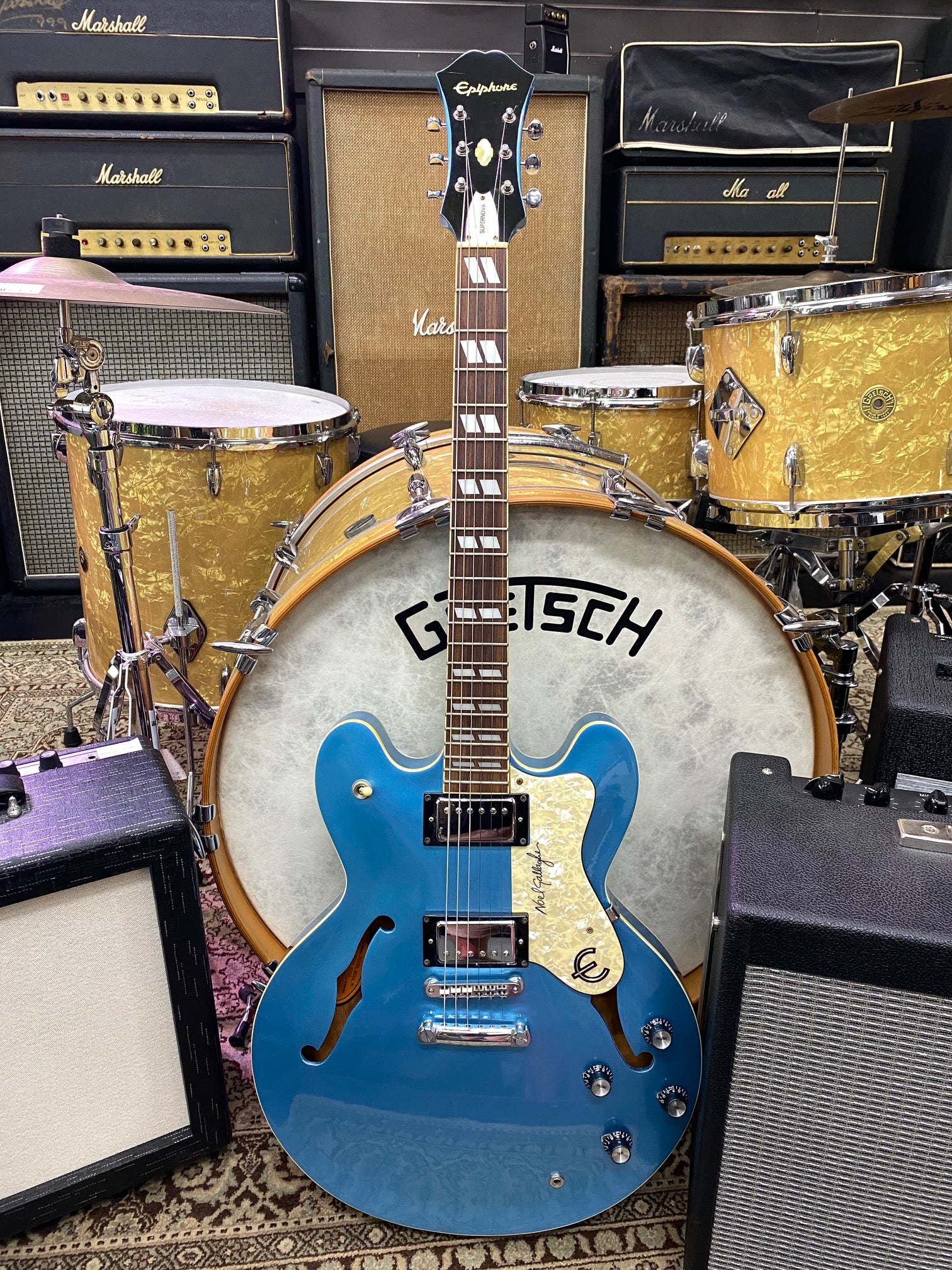 Epiphone Supernova Noel Gallagher 2000 Electric in Blue with Original Hard Case