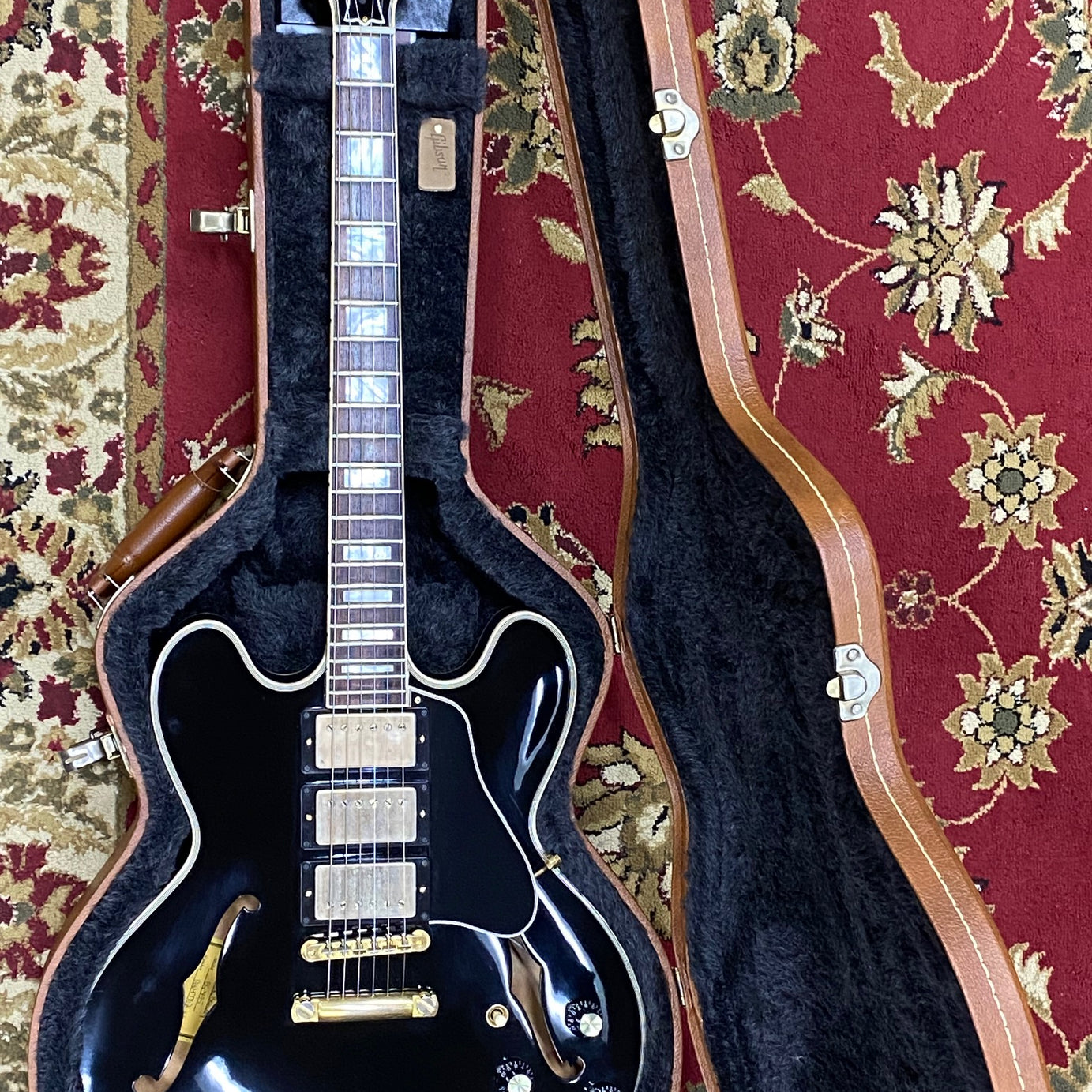 2018 Gibson Memphis ES-355 Limited 3 pickup Black Beauty w/ case  Sunbear pickups