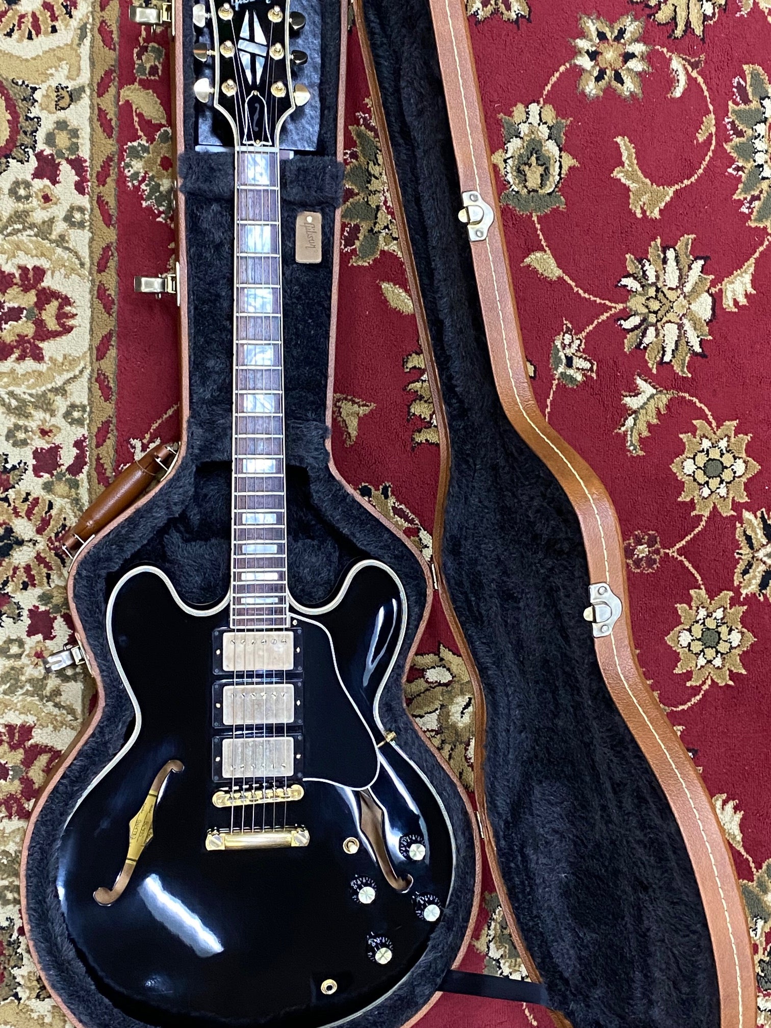 2018 Gibson Memphis ES-355 Limited 3 pickup Black Beauty w/ case  Sunbear pickups