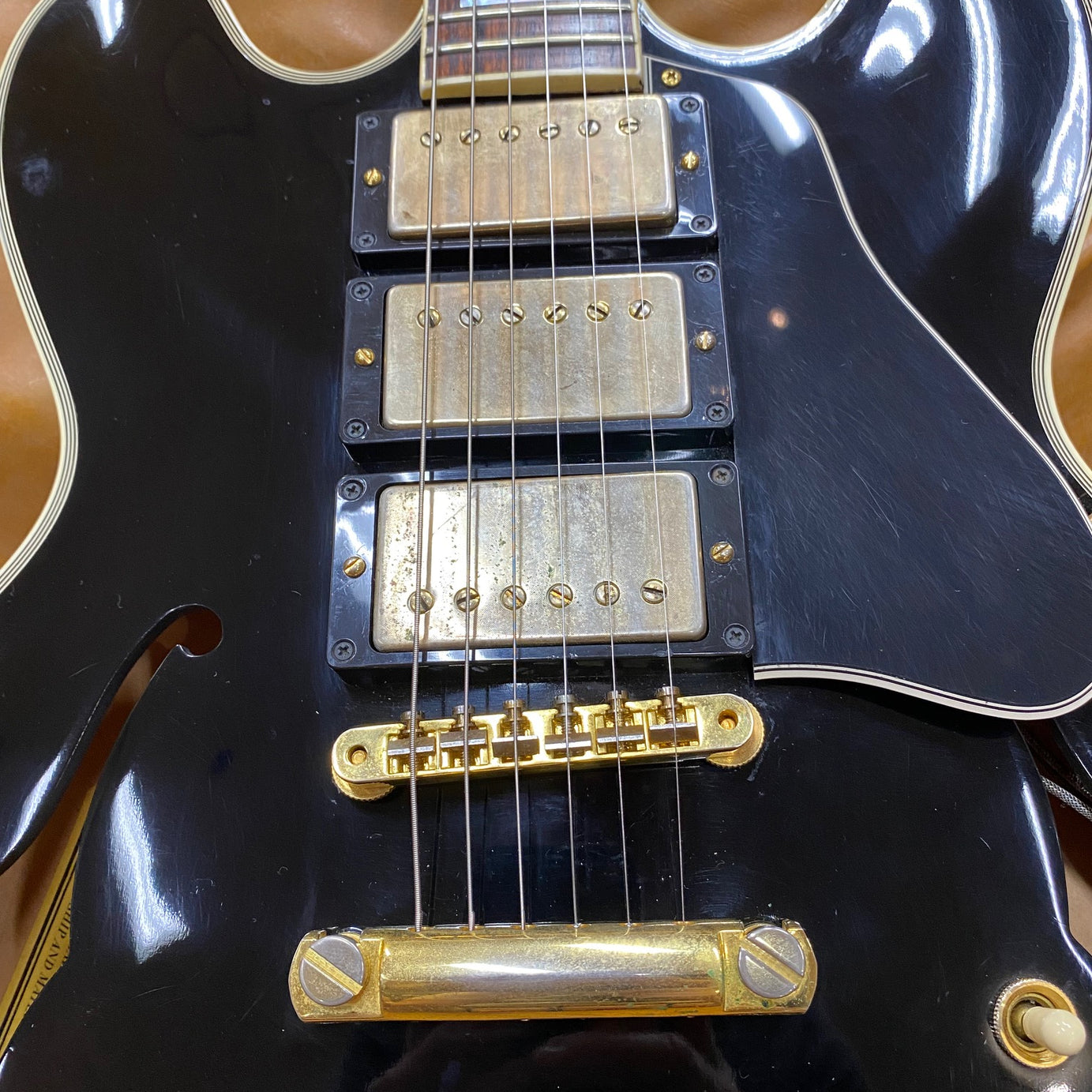 2018 Gibson Memphis ES-355 Limited 3 pickup Black Beauty w/ case  Sunbear pickups