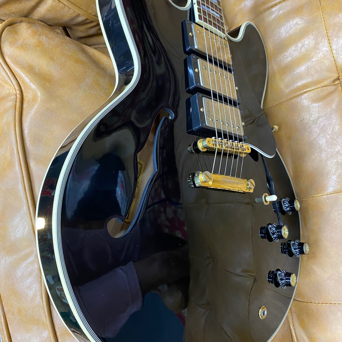 2018 Gibson Memphis ES-355 Limited 3 pickup Black Beauty w/ case  Sunbear pickups