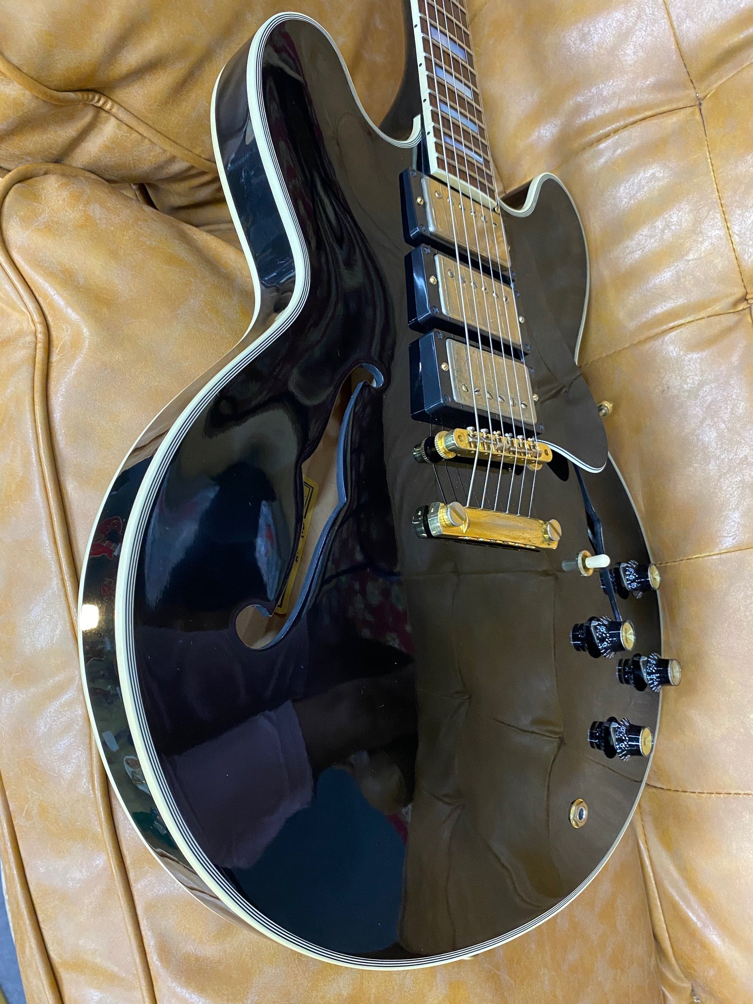 2018 Gibson Memphis ES-355 Limited 3 pickup Black Beauty w/ case  Sunbear pickups