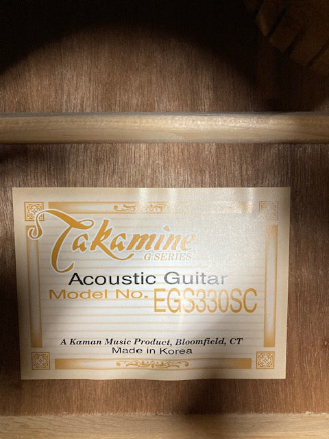 Takamine Acoustic/Electric Made in Korea EGS330SC W/Case (Pre-Owned)