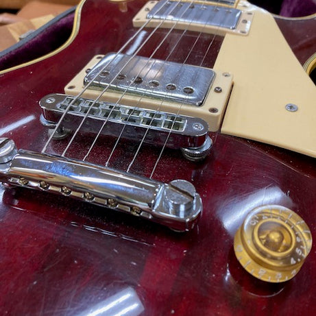 SOLD Vintage 1976 Gibson Les Paul Custom Electric Guitar Wine Red
