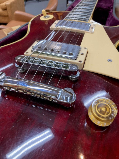 SOLD Vintage 1976 Gibson Les Paul Custom Electric Guitar Wine Red