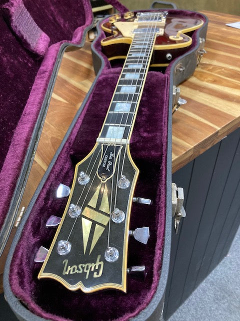 SOLD Vintage 1976 Gibson Les Paul Custom Electric Guitar Wine Red