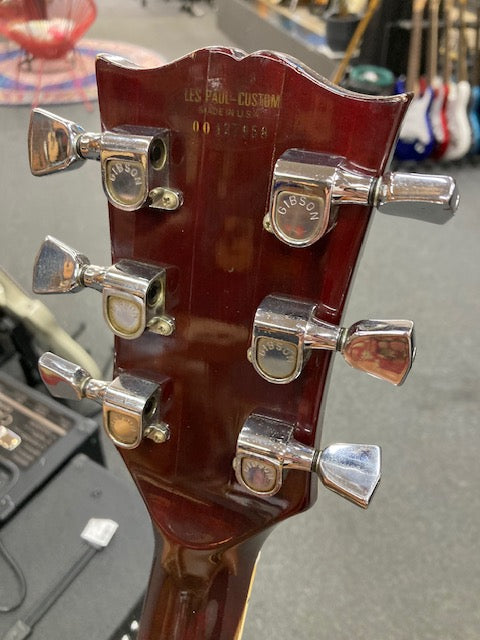 SOLD Vintage 1976 Gibson Les Paul Custom Electric Guitar Wine Red