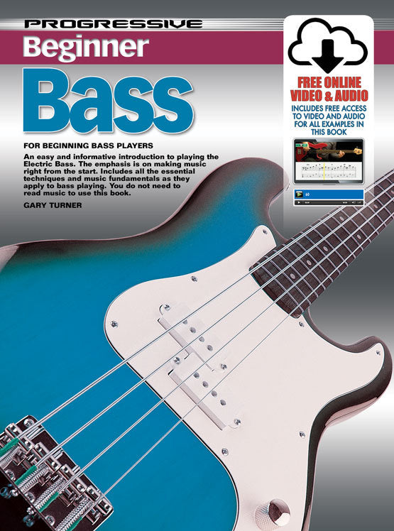 Progressive Beginner Bass Book/Online Video & Audio Learn It, Live It, Love It