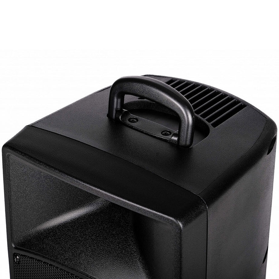 Leem PR-8 Portable, Active 50W, 8" PA Speaker System with Wireless Microphone Built-in MP3 Player with Bluetooth, SD Card & USB Input