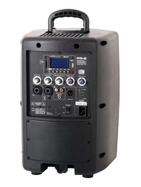 Leem PR-8 Portable, Active 50W, 8" PA Speaker System with Wireless Microphone Built-in MP3 Player with Bluetooth, SD Card & USB Input