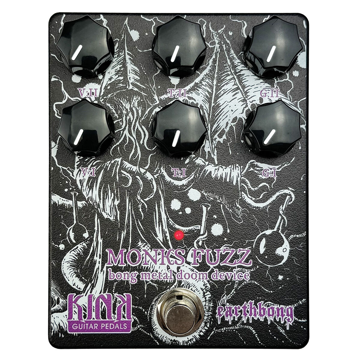 Kink Monks Fuzz Fx Effects pedal collaboration with Earthbong