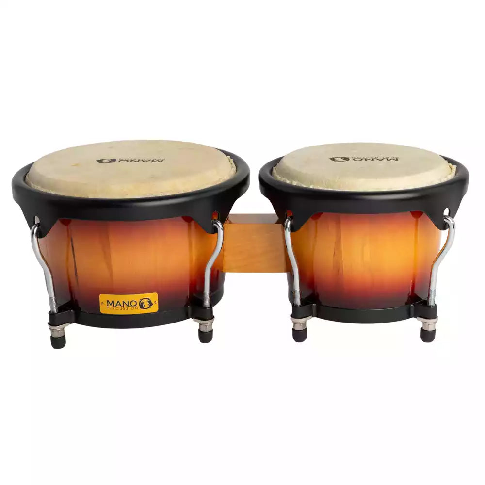 Mano Percussion MP1900SB Tunable 7¼ Inch & 8½ Inch Bongos – Sunburst Finish