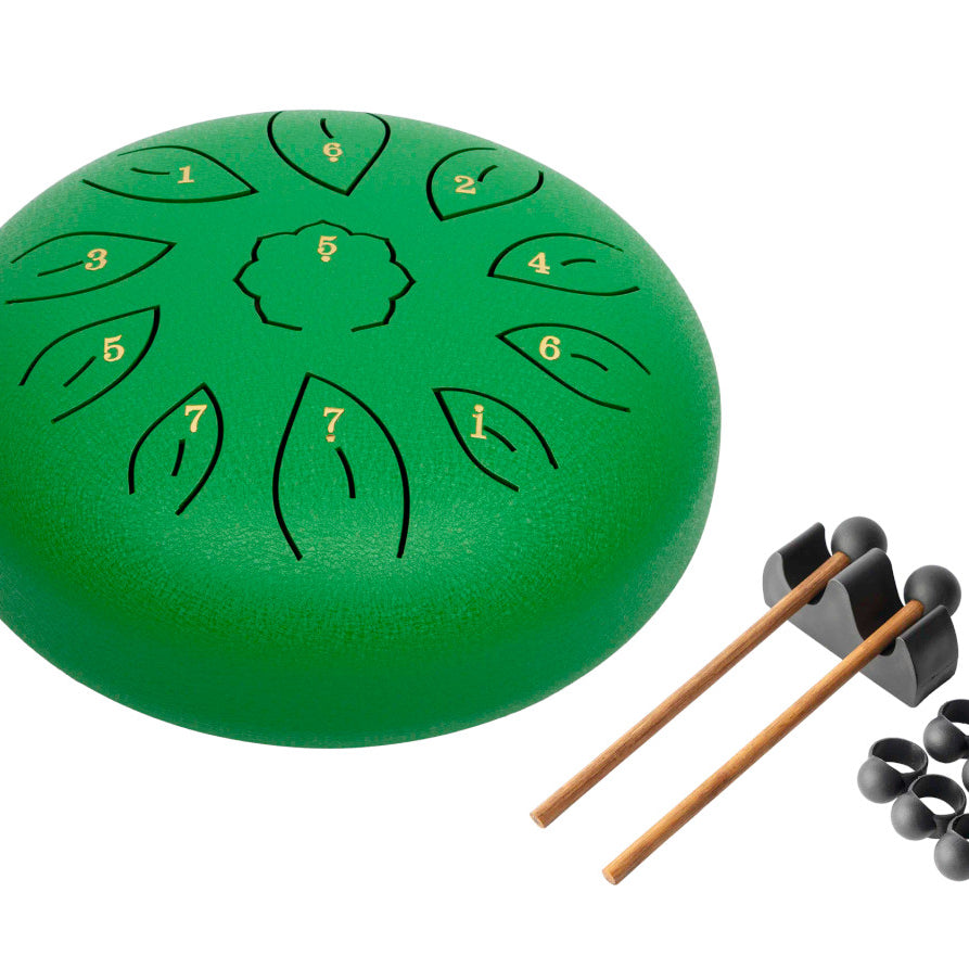 Mano Percussion MPC38GN 8 Inch Tongue Drum – Green