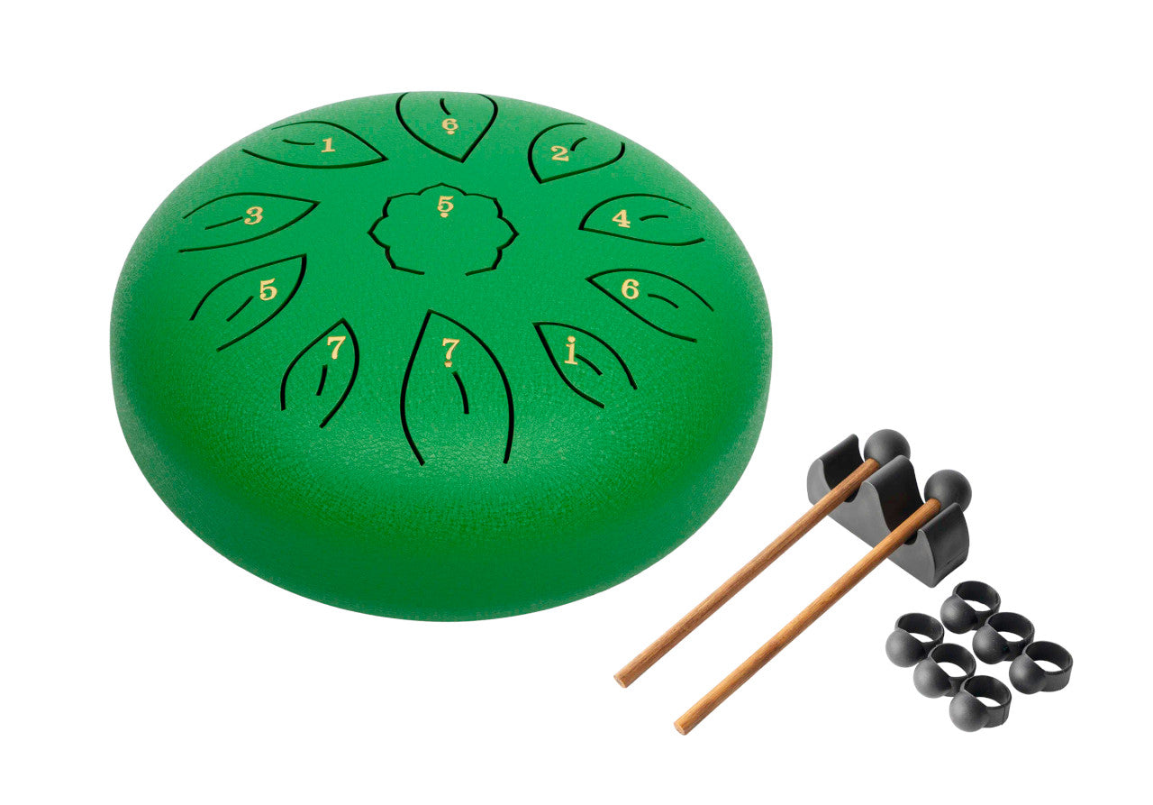 Mano Percussion MPC38GN 8 Inch Tongue Drum – Green