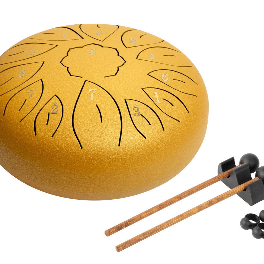 Mano Percussion 10 Inch Tongue Drum – Gold