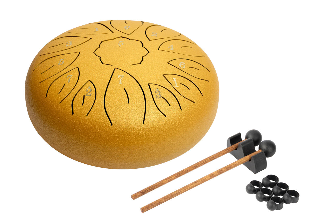 Mano Percussion 10 Inch Tongue Drum – Gold