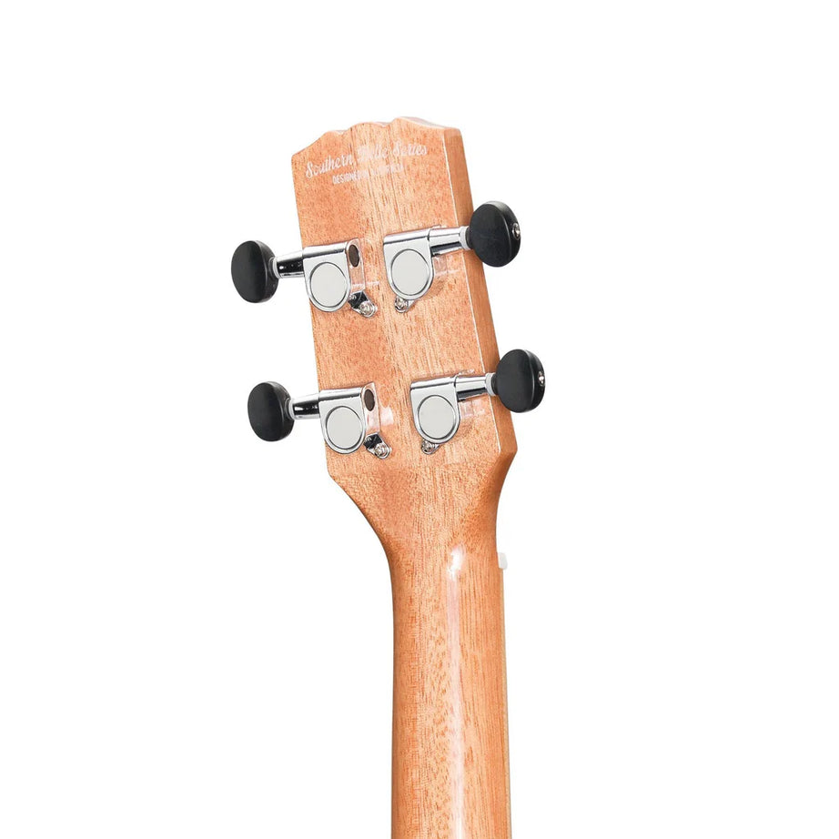 Martinez Southern Belle 7 Series Spruce Solid Top Electric Cutaway Concert Ukulele with Hard Case (Natural Gloss)