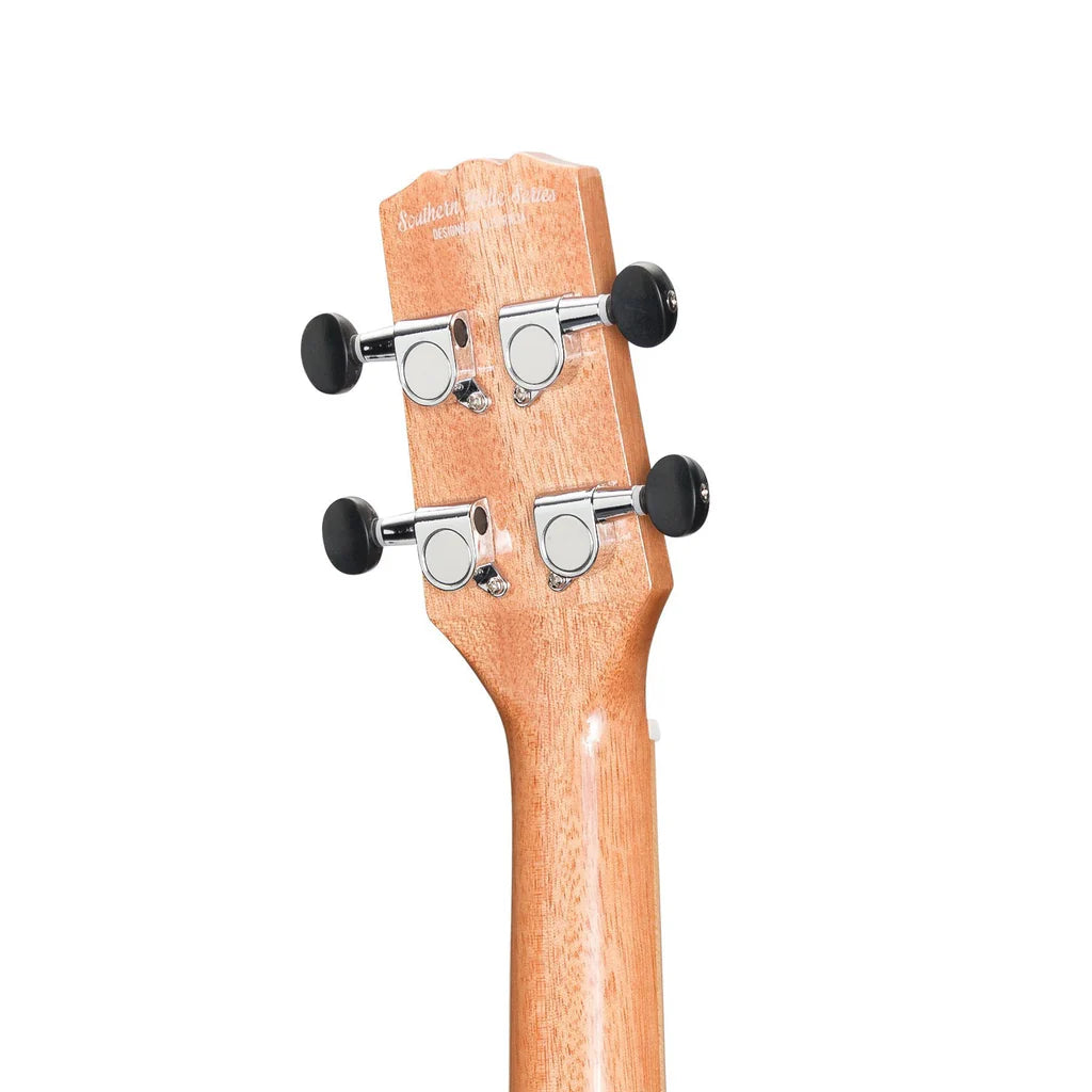 Martinez Southern Belle 7 Series Spruce Solid Top Electric Cutaway Concert Ukulele with Hard Case (Natural Gloss)