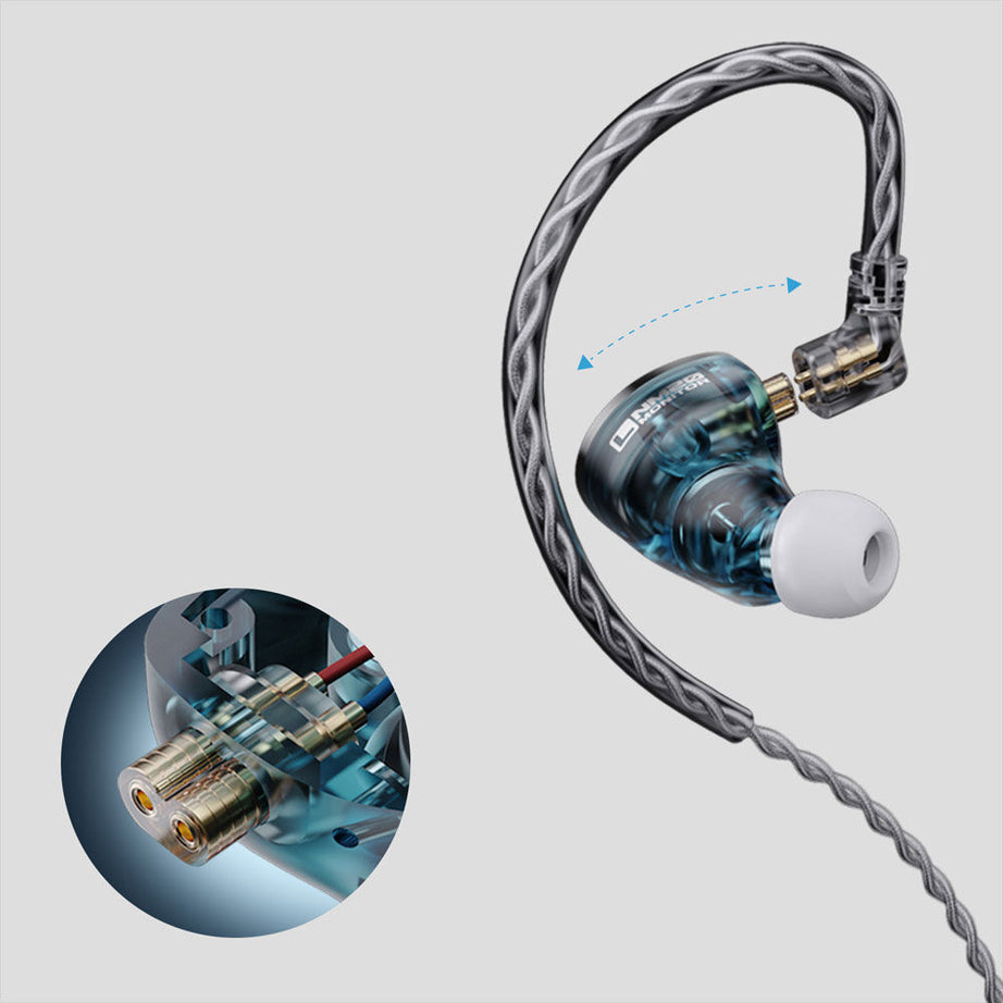 NF ACOUS NM20 Professional Series Gen 2 In-Ear Monitor Earphones in Blue Replaceable Cable Design