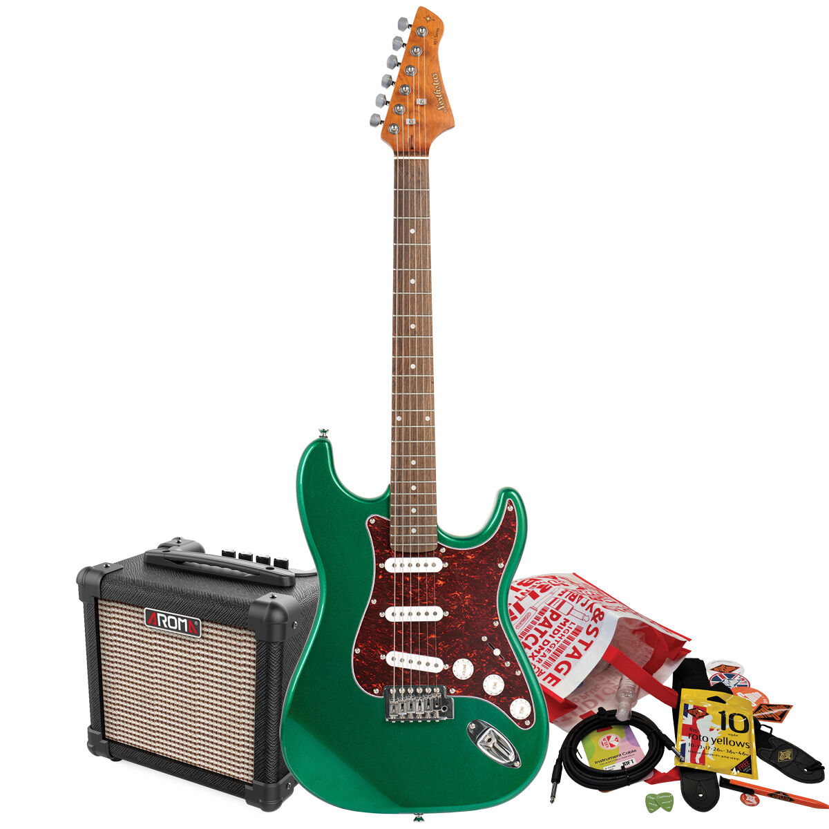 Northstar NS1 S Style Electric Guitar Pack Emerald Green