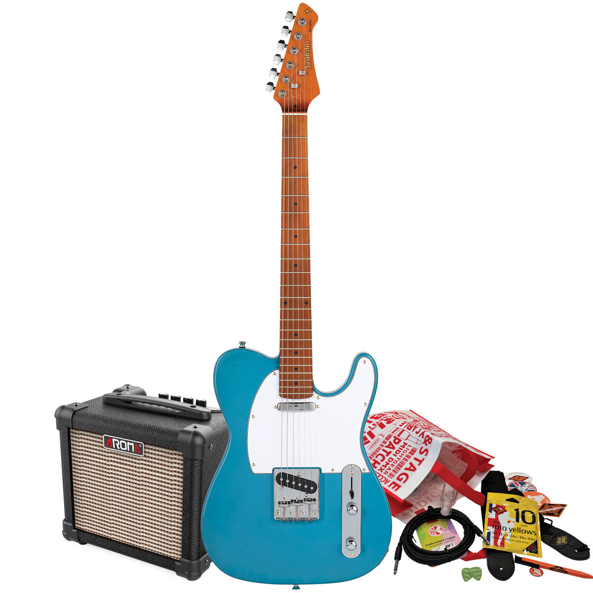 Northstar NS2 T Style Electric Guitar Pack Cadillac Blue