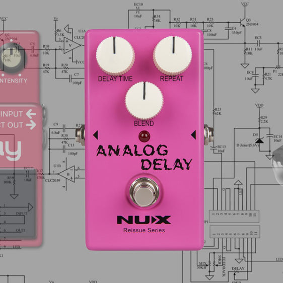 NUX Reissue Series Analog Delay Effects Pedal Bring back the Legendary Delay sound of the 80's