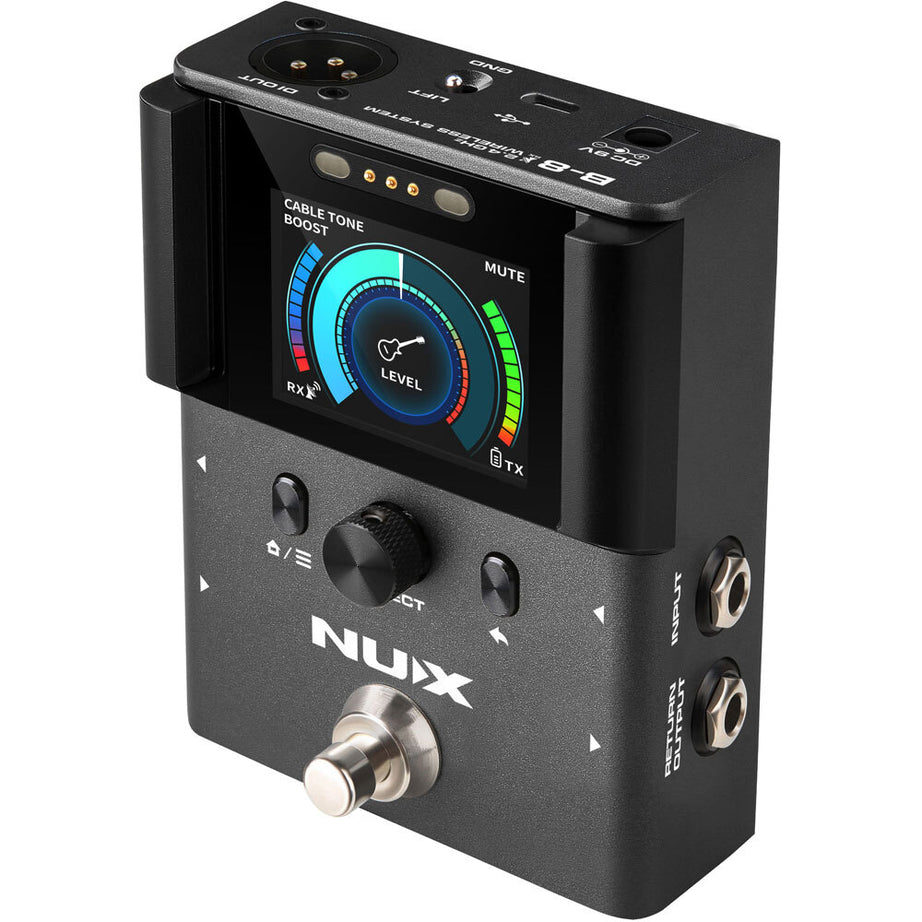 NU-X B-8 Professional Instrument Digital Wireless System with Pedal Receiver 2.4 GHz Interference-free Broadcasting Frequency