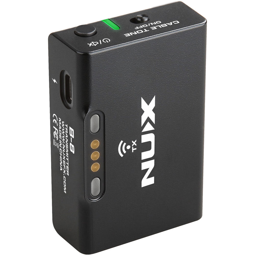 NU-X B-8 Professional Instrument Digital Wireless System with Pedal Receiver 2.4 GHz Interference-free Broadcasting Frequency