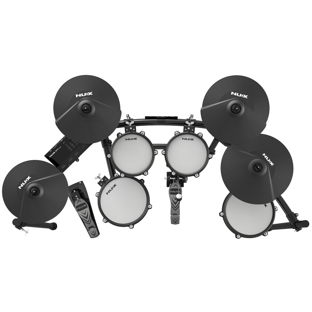 NUX DM310 Portable 9-Piece Electronic Drum Kit with All Mesh Heads Perfect Drumming Experience!