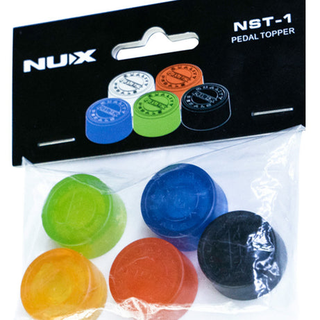 NUX Pedal Topper Footswitch Caps Assorted Colours - Pk 5
